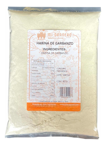 Harina De Garbanzo 1 Kilo Natural