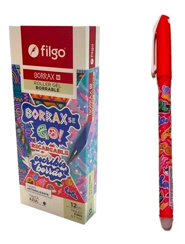 Lapicera Roller Borrable Gel Filgo Borrax Se Go 