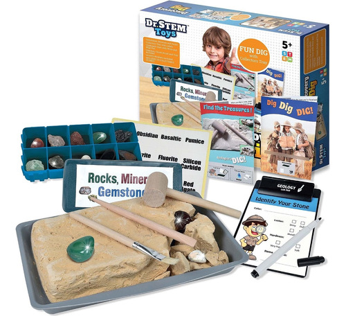 Juego Educativo  Rock  Gem Dig Set Kit De Experiment Fr80jc