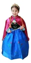 Comprar Vestido Popular For Niñas Ice And Snow Anna Vestido De Princesa De Manga Larga Con Capa Vestido For Niños Vestido De Dos Piezas