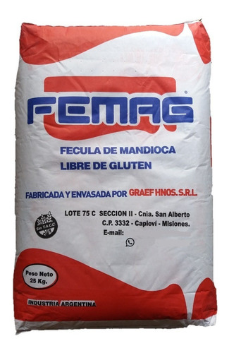 Fécula De Mandioca 5 Kgs. Femag 