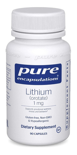 Pure Encapsulations | Orotato De Litio I 1mg I 90 Capsulas