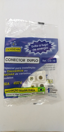 Conector Duplo Para Emenda De Fios Ou Cabos De Chuveiro / Torneira Elétrica E Instalações Elétricas Em Geral - Dersenh