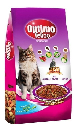 Imagen 1 de 2 de Optimo Felino Para Gato Adulto Sabor Mix 