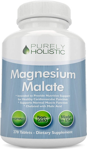 Magnesio Malato 270 Tabs Purely - Unidad a $900