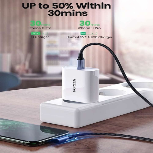 Ugreen Cable Mfi Usb C Para iPhone 13 Pro Max Mini *1m