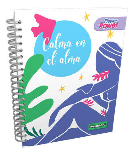 Cuaderno Argollado Pasta Dura Grande Flower Power Calma En E