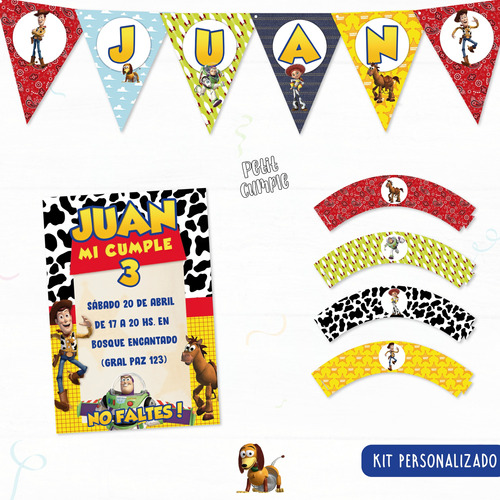 Kit Imprimible Toy Story Personalizado (sin Candy Bar)