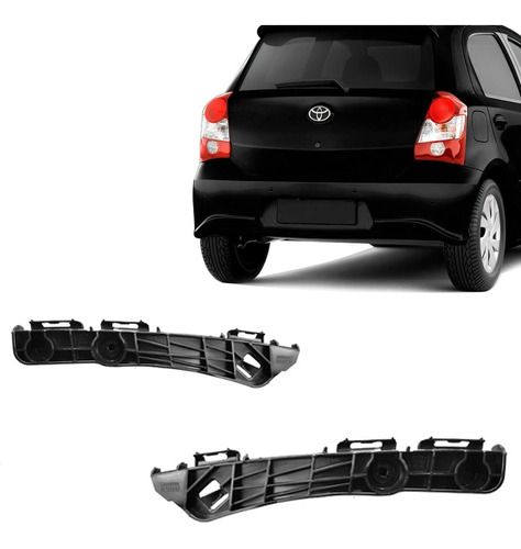 Par Suporte Parachoque Traseiro Etios 12 2013 2014 2015 2016