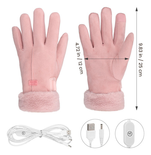 1 Juego De Guantes Térmicos Usb, Guantes Térmicos Para Mujer