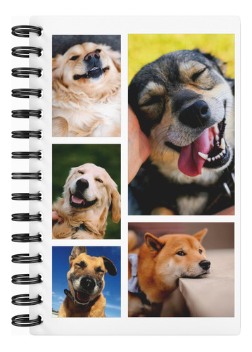 Cuaderno Personalizado Tapa Dura Anillado Liso Collage Fotos