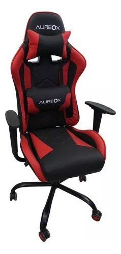 Silla Gamer Aureox G200 Ergonomica Reclinable Negra Y Rojo