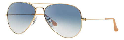 Ray Ban Rb3025n Piloto Aviado Dorado Azul Degrad