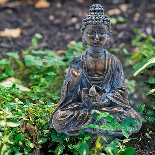 Buda Figurina Escultura Descripción De Energía Solar