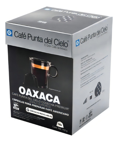 Cafe Punta Del Cielo Americano De Oaxaca 16 Capsulas 112g