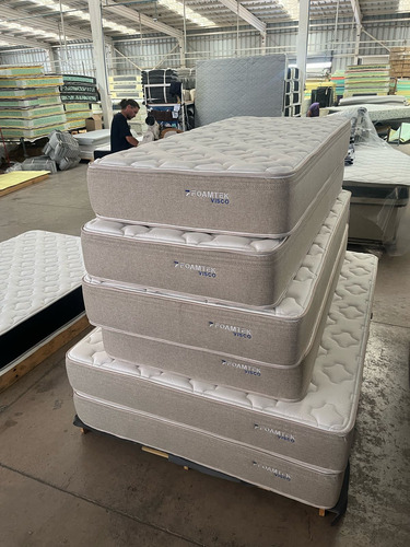 1,5 Plaza Colchón Con Memory Foam 2.0 M Largo Foamtek.