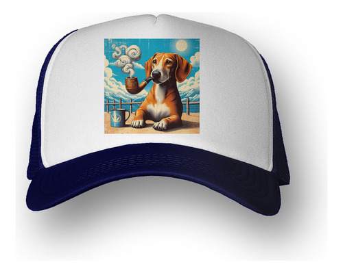 Gorra  Perro Pipa Taza Marihuana Pintura Arte