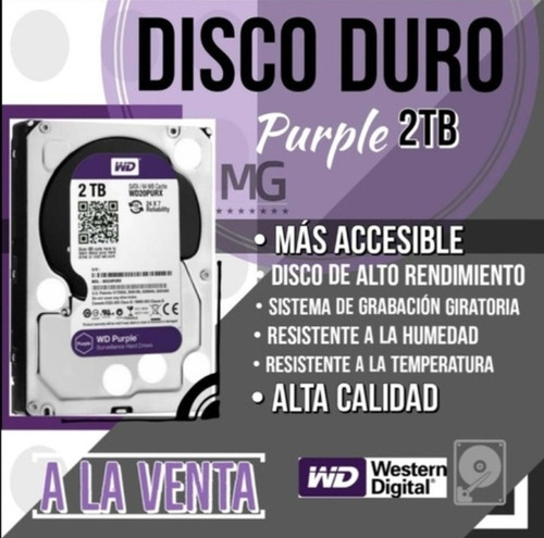 Disco Duro Wd Purple 2tb Especial Dvr Cctv Video Vigilancia