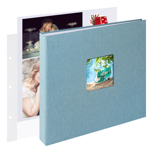 Álbum De Fotos De Bricolaje 12 X 12 Pulgadas Cubierta Azul