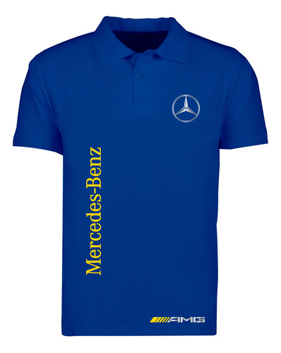 Playera Polo Mod Mercedes Hamilton44 Estampado En Reflejante