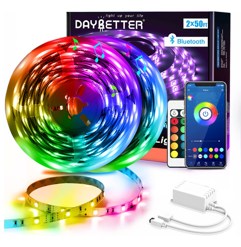 Daybetter Tira De Luces Led De 100 Pies (2 Rollos De 50 Pies