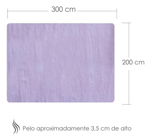 Tapete Decorativo Tipo Shag 2mx3m Peludo Antideslizante Color Rosa