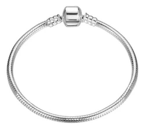 Pulseira De Berloque Aço Inox Banhada Fecho Simples Tambor