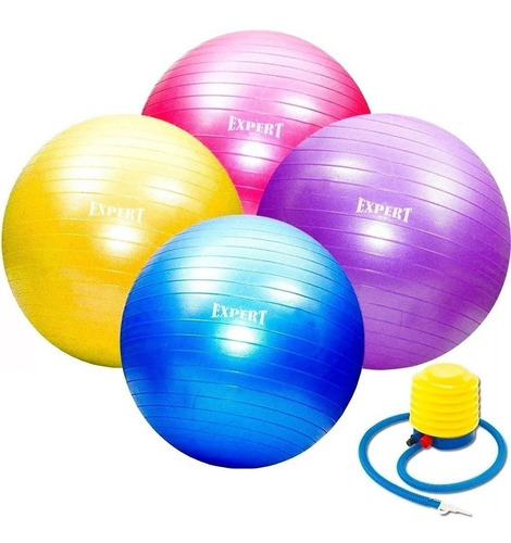 Pelota De Pilates 75cm Fitness Yoga Gym + Inflador - El Rey