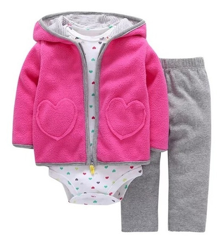 Conjunto De Buzo Más Body Bebé 100% Algodón 6 A 24 Meses