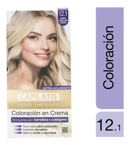  Capilatis Coloración En Crema Kit Completo - Los Tonos Tono 12.1 Rubio Ultra Claro Ceniza