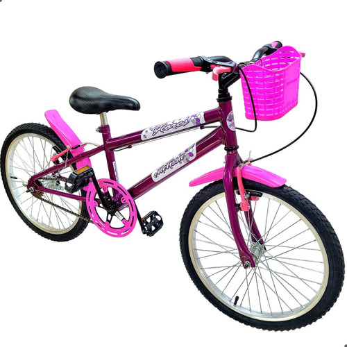 Mountain bike Bike Melissa aro 20 1v freios v-brake cor violeta com descanso lateral