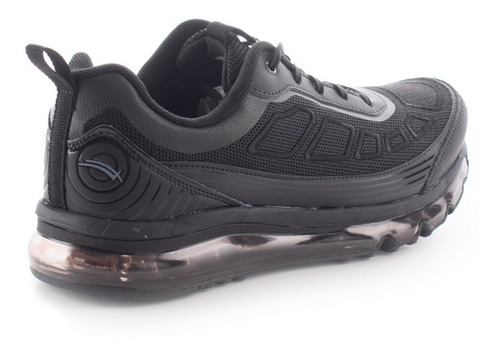 Imagen 3 de 6 de Tenis Karosso Grabado Suela De Aire Negro 7551 Hombre