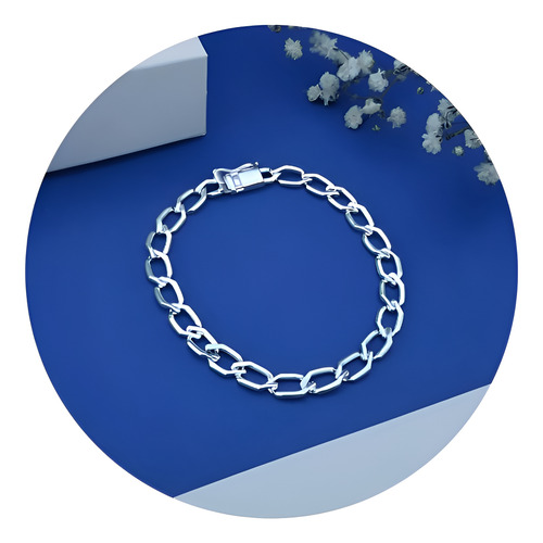 Pulsera Hombre Hexagonal Joya Regalo Papá Plata 950