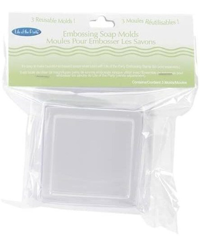 Jabon Embossing Mold 3/pkg-square