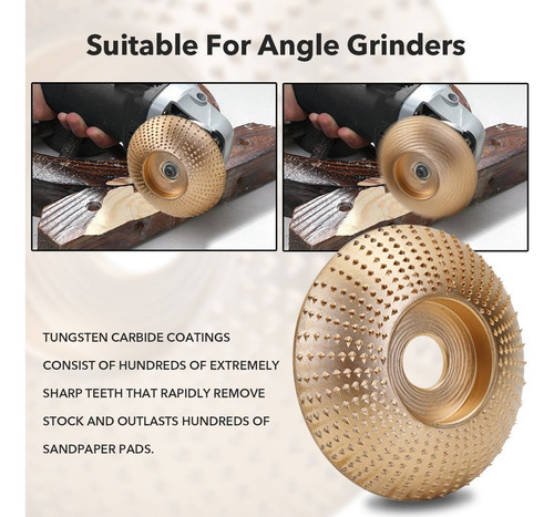 Carpintero Amoladora De Madera Disco Giratorio Disco Dorado