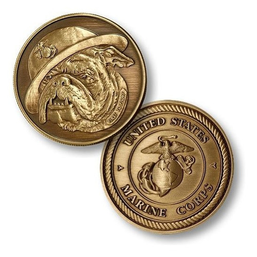 Bulldog Territorial Del Noroeste De La Moneda - Usmc Bronce 