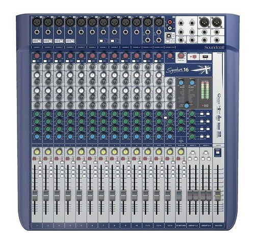 Mesa De Som Soundcraft Signature 16 Canais Mixer Usb Bivolt