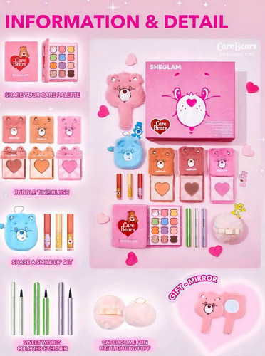Sheglam Osos Cariñosos Care Bears Set De Maquillaje