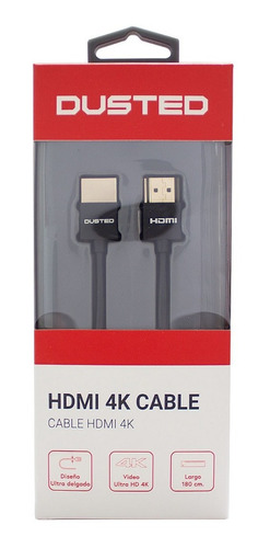 Dusted Cable Hdmi 4k 1.8 Mts Ultra Delgado - Phone Store