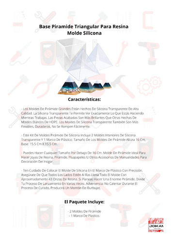 Base Piramide Triangular Para Resina Molde Silicona Practica