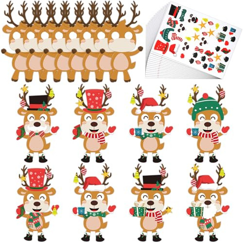 28 Sets De Kit De Manualidades De Alce De Navidad Niño...