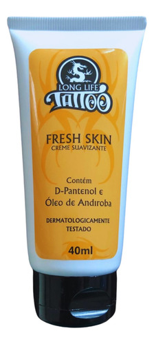 Creme Fresh Skin Para Tatuagem Com Ativo Cicatrizante - 40ml