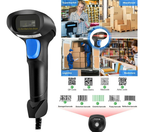 Escáner De Código De Barras Eyoyo Portátil Ccd Usb Con Cable