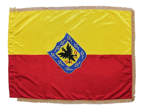 Bandera De Bogotá D.c. Con Escudo Bordado A Gran Escala Btá.