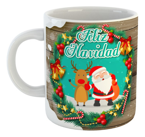 12 Tazas Navidad, Frases, Año Nuevo, Santa Claus, Mayoreo