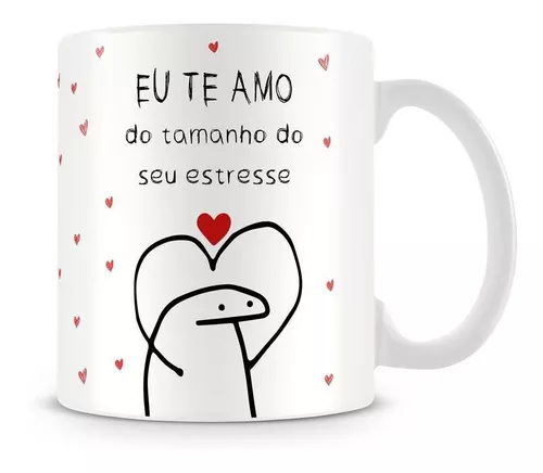 Caneca meme flork te amo do tamanho do seu estresse - Starnerd