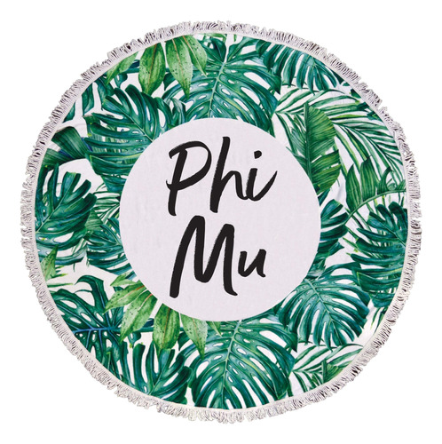 Sorority Shop Phi Mu Palm - Toalla De Playa Red 60  Diameter