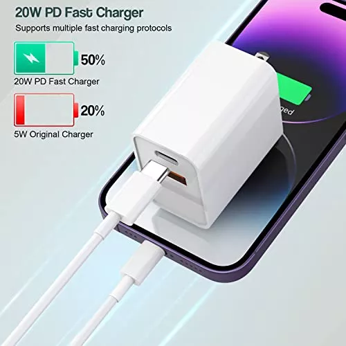 Paquete de 1 cargador original de Apple [certificado MFi de Apple], cable  Lightning a USB compatible con iPhone Xs Max/Xr/Xs/X/8/7/6s/6plus/5s, iPad