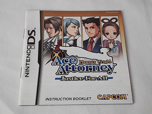 Solo Manual De Ace Attorney Justice For All,phoenix Wright.