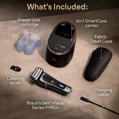 Braun Barbeador elétrico Series 9 Pro 9565cc Metal Nobre cor Cinza